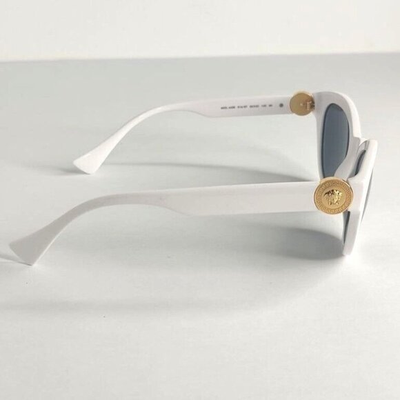 VERSACE White Cat Eye Sunglasses VE4435 Medusa Logo Retro - Picture 6 of 13